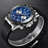 LIGE Luxury Brand Men Casual Quartz Watch Silicone Strap Military