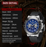 LIGE Luxury Brand Men Casual Quartz Watch Silicone Strap Military