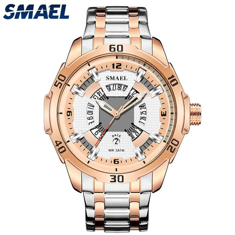 SMAEL Quartz Watches Luxury Brand 30M Waterproof Clock