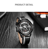 SMAEL Fashion Casual Wristwatches Leather Bracelet Watch Auto Date