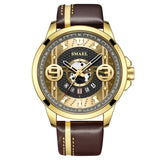 SMAEL Fashion Casual Wristwatches Leather Bracelet Watch Auto Date
