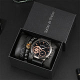 Keller & Weber  Watch Set Men 3pcs Men's Quartz Wristwatch Pin Buck